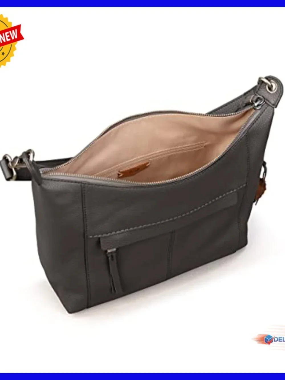 Leather Hobo Shoulder Bag with Multiple Pockets for Everyday Travel